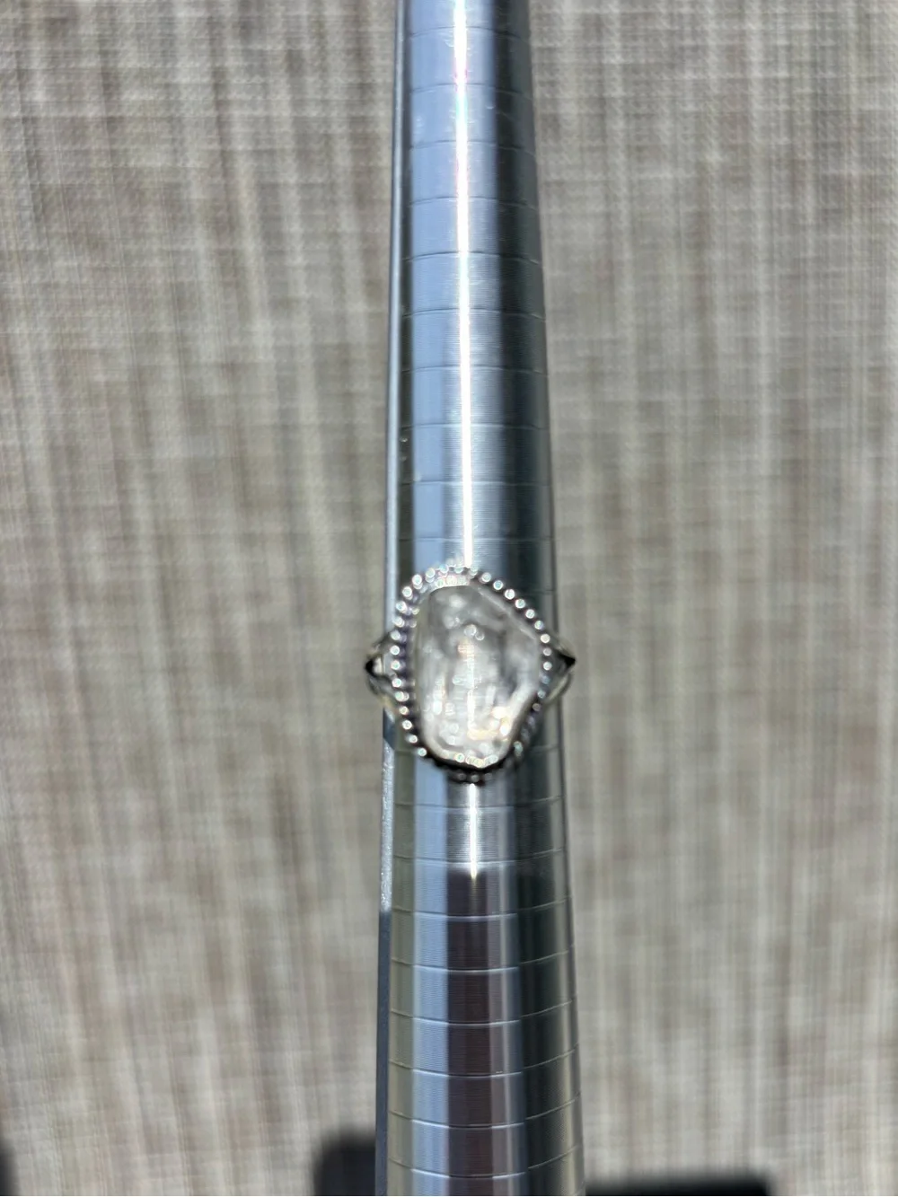 Sterling Silver Herkimer Diamond Ring Size 7.5